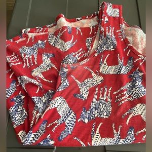 Patriotic zebras tank preloved Sz LG